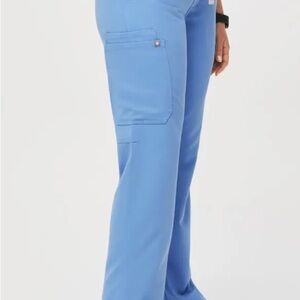 Figs ceil blue Kade cargo scrub pants
